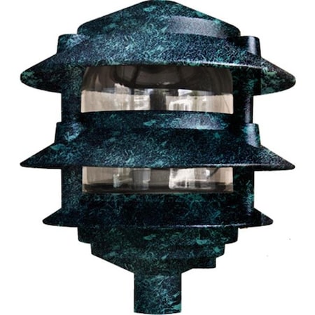 Dabmar Lighting Dabmar Lighting D5000-VG Cast Aluminum Three Tier Pagoda Light; Verde Green D5000-VG